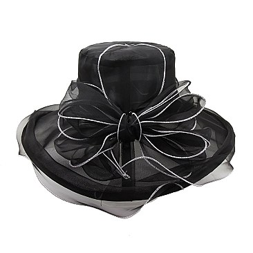 Elegant Organza Floppy Church Hat SLHTO1089
