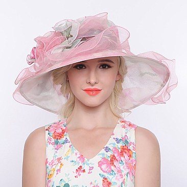 Elegant Organza Floppy Church Hat SLHTO1090
