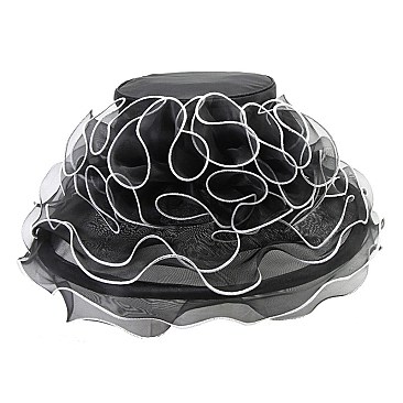 Elegant Medium Loopy Organza Hat SLHTO2148
