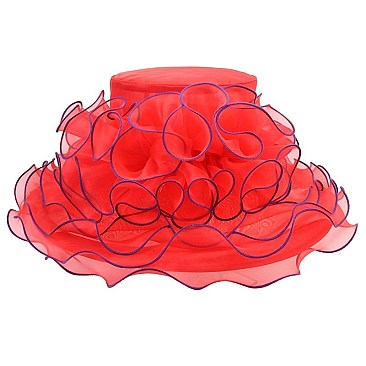 Elegant Medium Loopy Organza Hat SLHTO2148