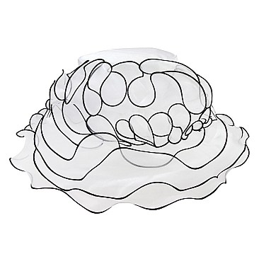 Elegant Medium Loopy Organza Hat SLHTO2148