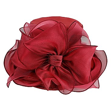 Elegant MEDIUM BRIM ORANZA HAT WITH BIG BOW