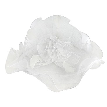 ORGANZA Roses and Feathers HAT