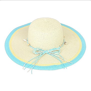 SUMMER BRIM BOW PAPER BRAID HAT