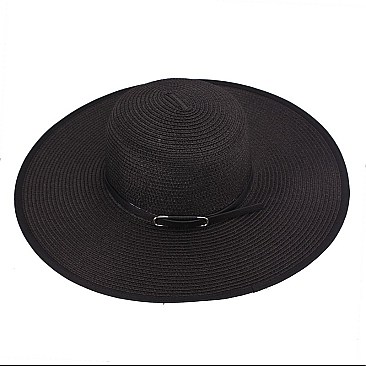 SUMMER BLACK BRIM FLOPPY HAT