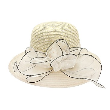 BOW PAPER BRAID HAT SLHTP1093