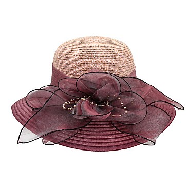 BOW PAPER BRAID HAT SLHTP1093