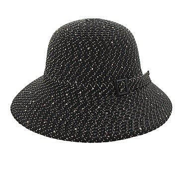 SUMMER STRAW HAT WITH BUCKLE STRAP