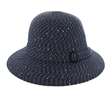 SUMMER STRAW HAT WITH BUCKLE STRAP