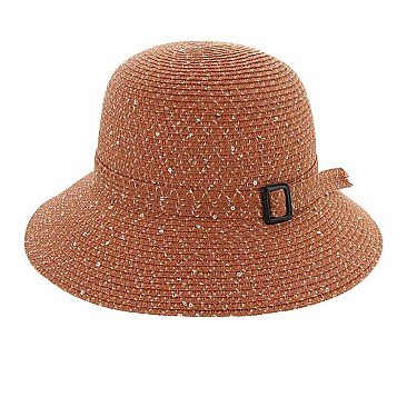 SUMMER STRAW HAT WITH BUCKLE STRAP