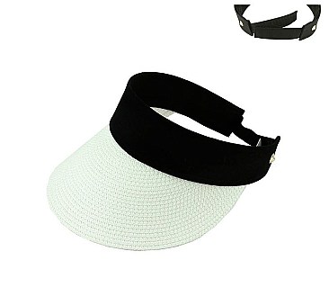 2 TONE WOVEN SUN VISOR