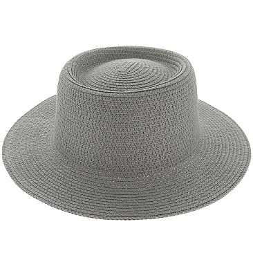 Flat Top Fedora Straw Hat