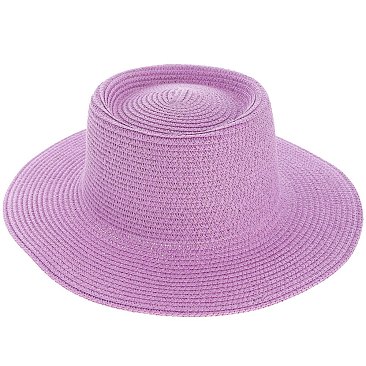 Flat Top Fedora Straw Hat