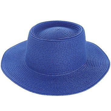 Flat Top Fedora Straw Hat