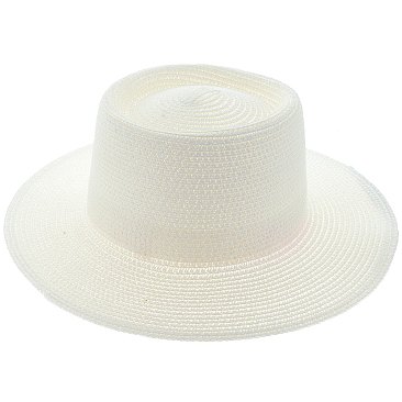 Flat Top Fedora Straw Hat