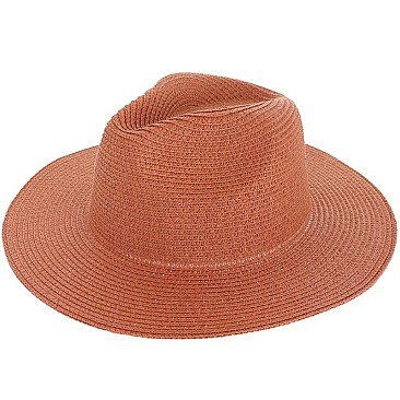 Floppy Brim Straw Panama Fedora Hat