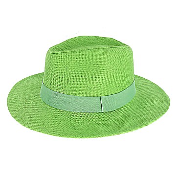 Summer Fashion Color Fedora Straw Hat with Belt