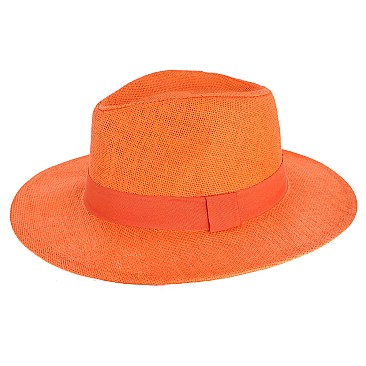 Summer Fashion Color Fedora Straw Hat with Belt