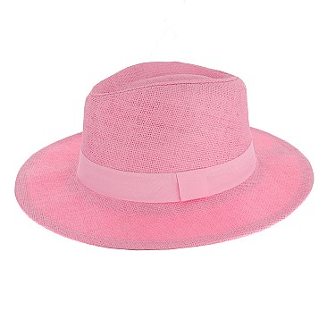 Summer Fashion Color Fedora Straw Hat with Belt