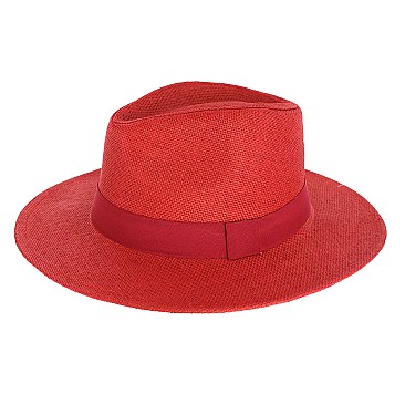 Summer Fashion Color Fedora Straw Hat with Belt