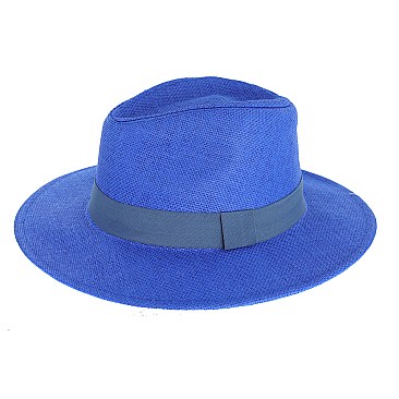 Summer Fashion Color Fedora Straw Hat with Belt