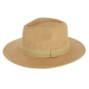 Summer Fashion Color Fedora Straw Hat with Belt