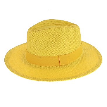 Summer Fashion Color Fedora Straw Hat with Belt