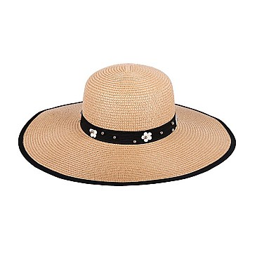 Trendy Fashionable Summer Hat With Flowers