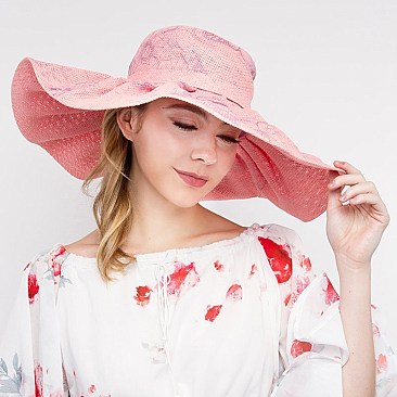 Summer Floppy J Lo Hat With Floral Print SLHTP827