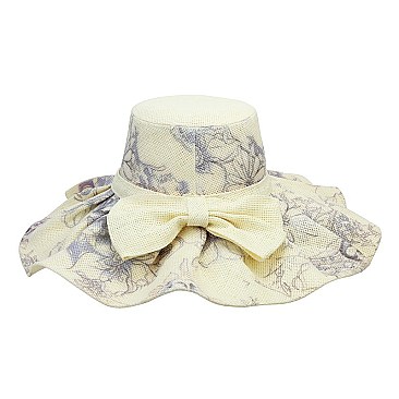 Summer Floppy J Lo Hat With Floral Print SLHTP827