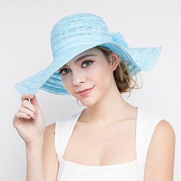 Summer Floppy Hat W/bow On Back