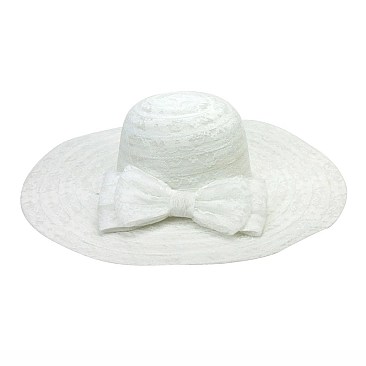 Summer Floppy Hat W/bow On Back