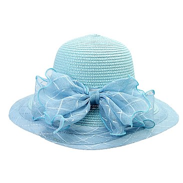 Trendy Braid Hat With Bow On Back