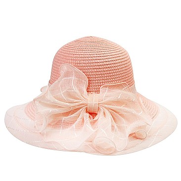 Trendy Braid Hat With Bow On Back