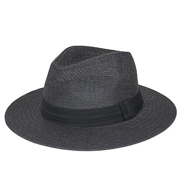 STRAW WOVEN JUNGLE FEDORA HAT