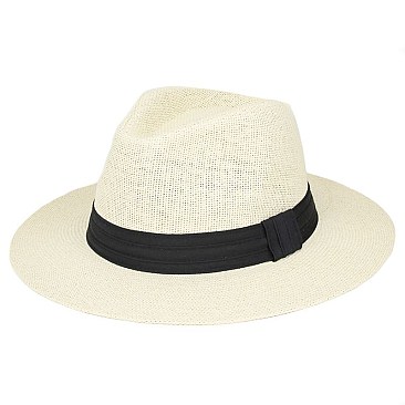 STRAW WOVEN JUNGLE FEDORA HAT