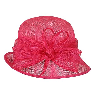 Sinamay HAT Small Size Brim Elegant Bow Decor