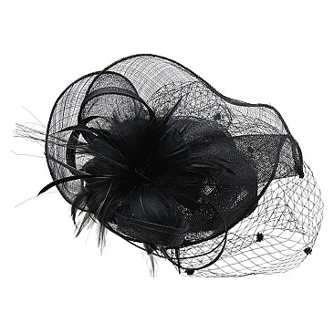 TRENDY SINAMAY FLOWER MESH VEIL PILLBOX SLHTS2077