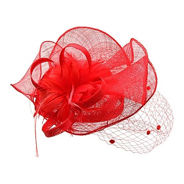 TRENDY SINAMAY FLOWER MESH VEIL PILLBOX SLHTS2077