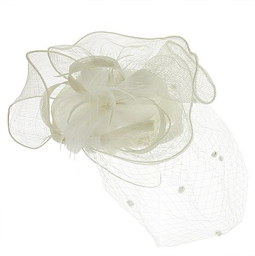 TRENDY SINAMAY FLOWER MESH VEIL PILLBOX SLHTS2077