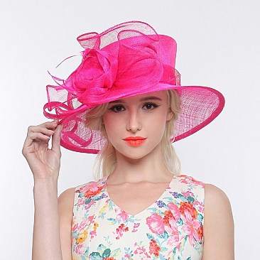 SINAMAY PEONY CENTERED MEDIUM BRIM HAT