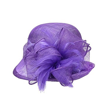 SINAMAY BRIM LOOP TEA HAT