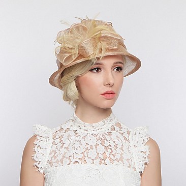 SINAMAY BRIM LOOP TEA HAT