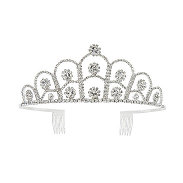 STYLISH FLORETS RHINESTONE TIARA SLHTY4462