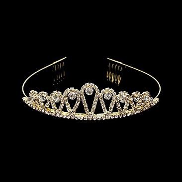 Elegant Medium Rhinestone Tiara SLHTY4628