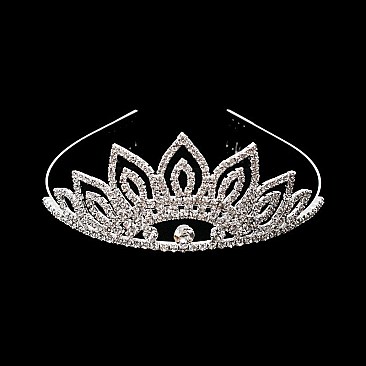 Elegant Medium Rhinestone Tiara SLHTY4882