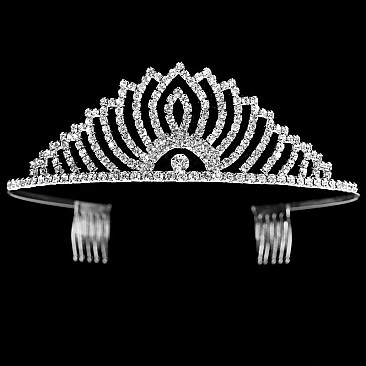 Fashionable Medium Rhinestone Tiara SLHTY4884