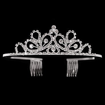 MAJESTIC RHINESTONE FASHION TIARA  SLHTY8735