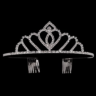 STYLISH HEART RHINESTONE HAIR CROWN TIARA SLHTY8736