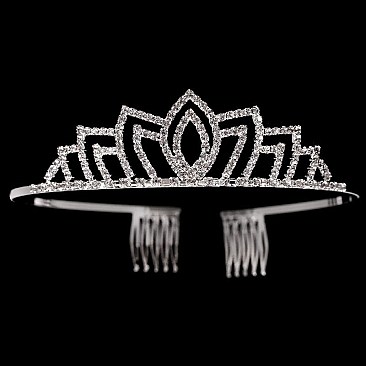 ELEGANT LOTUS BLOSSOM RHINESTONE TIARA SLHTY8738